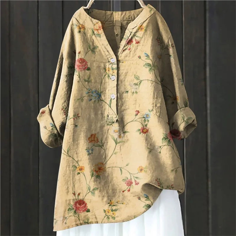 Damesblouse met bloemenprint en elegant ontwerp – Liora