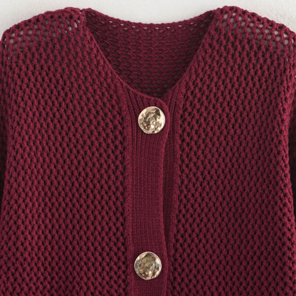 Elegant Herfstvest met Gouden Details voor Dames - Isabella