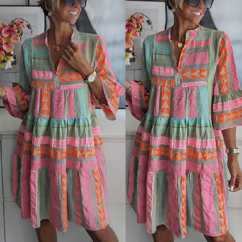 Elegante midi jurk voor lente en zomer – Kiki