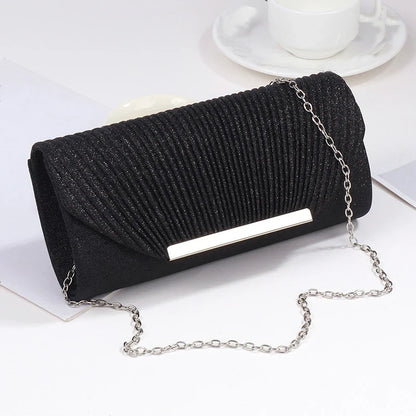 Glitter clutch tas voor dames met ketting – Serel