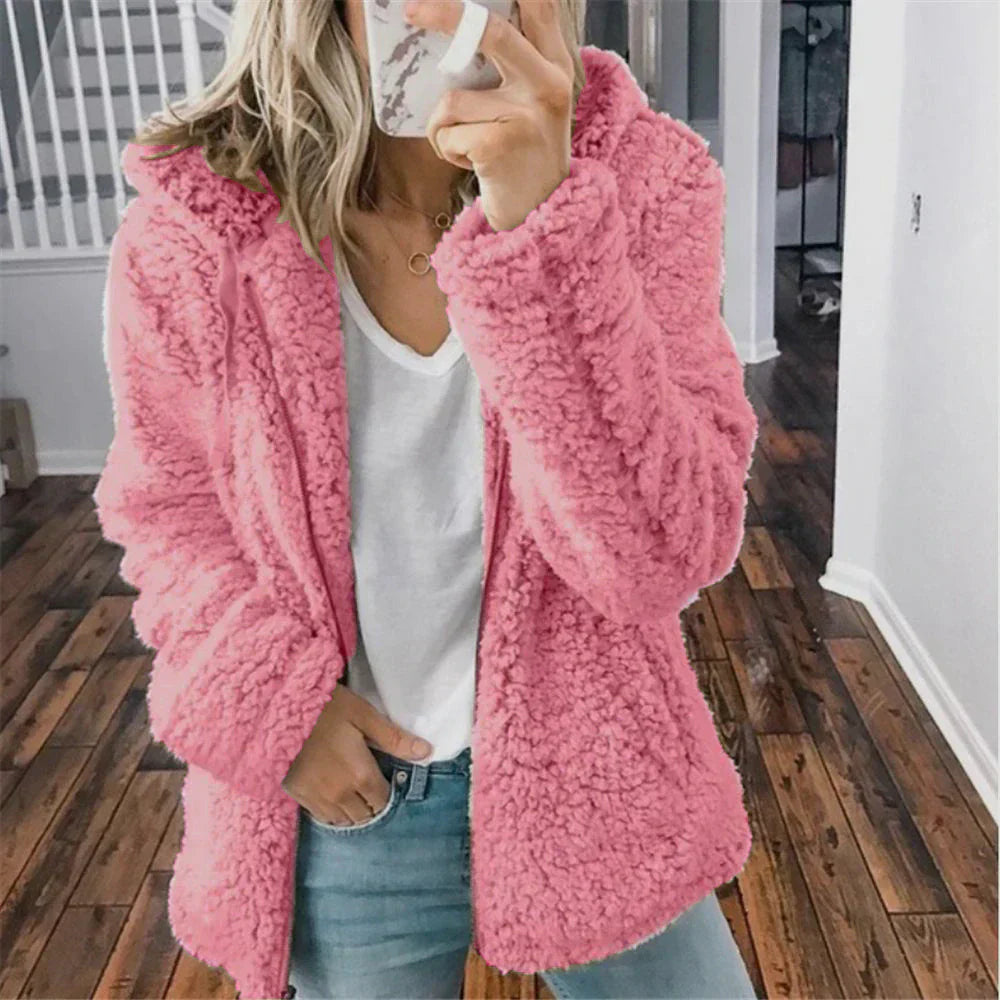 Warme en comfortabele teddy hoodie – Emma