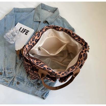 Leopard print tote bag met rits voor dames – Kalira