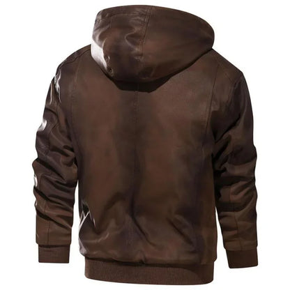 Faux Leren Winter Bikerjas voor Heren – Lucas