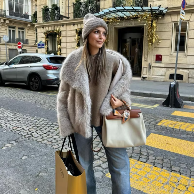 Luxe Winterjas voor Dames met Nepbontlook – Sophie