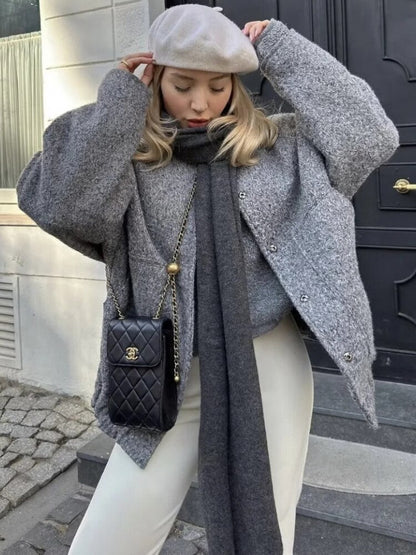 Elegante wollen winterjas voor dames – Genevra