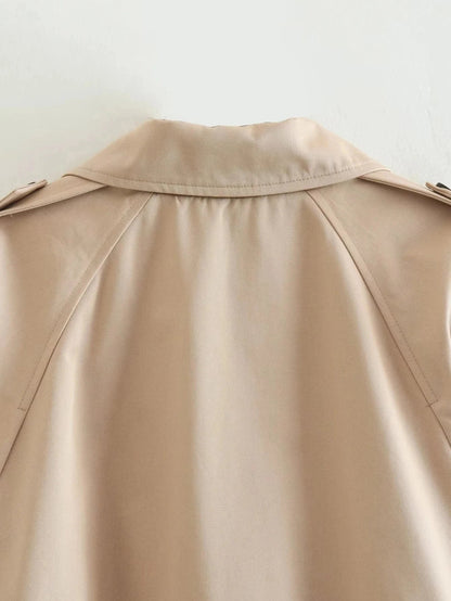Stijlvolle cropped trenchcoat voor dames – Evelien