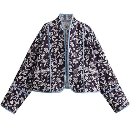 Reversible gewatteerde lentejas met bloemenprint – Fleur
