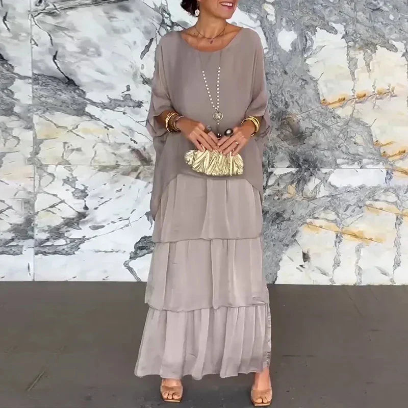 Luchtige Gelaagde Chiffon Jurk voor Elegante Stijl – Venisa