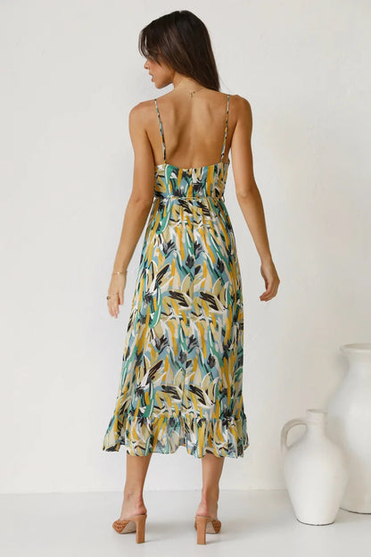 Dames Gedrukte Zomerjurk Comfort Ademend Elegant – Liora