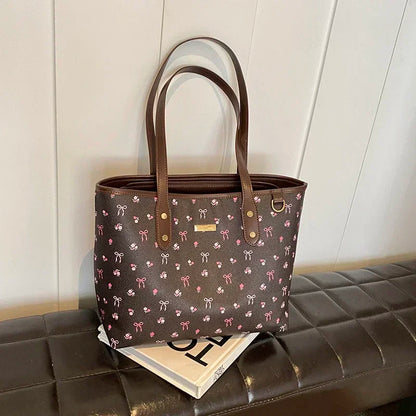 Vegan tote bag met strikdetail voor dames – Noraly