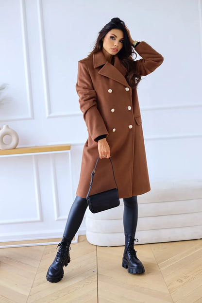 Geruite getextureerde winterjas voor dames – Isabella