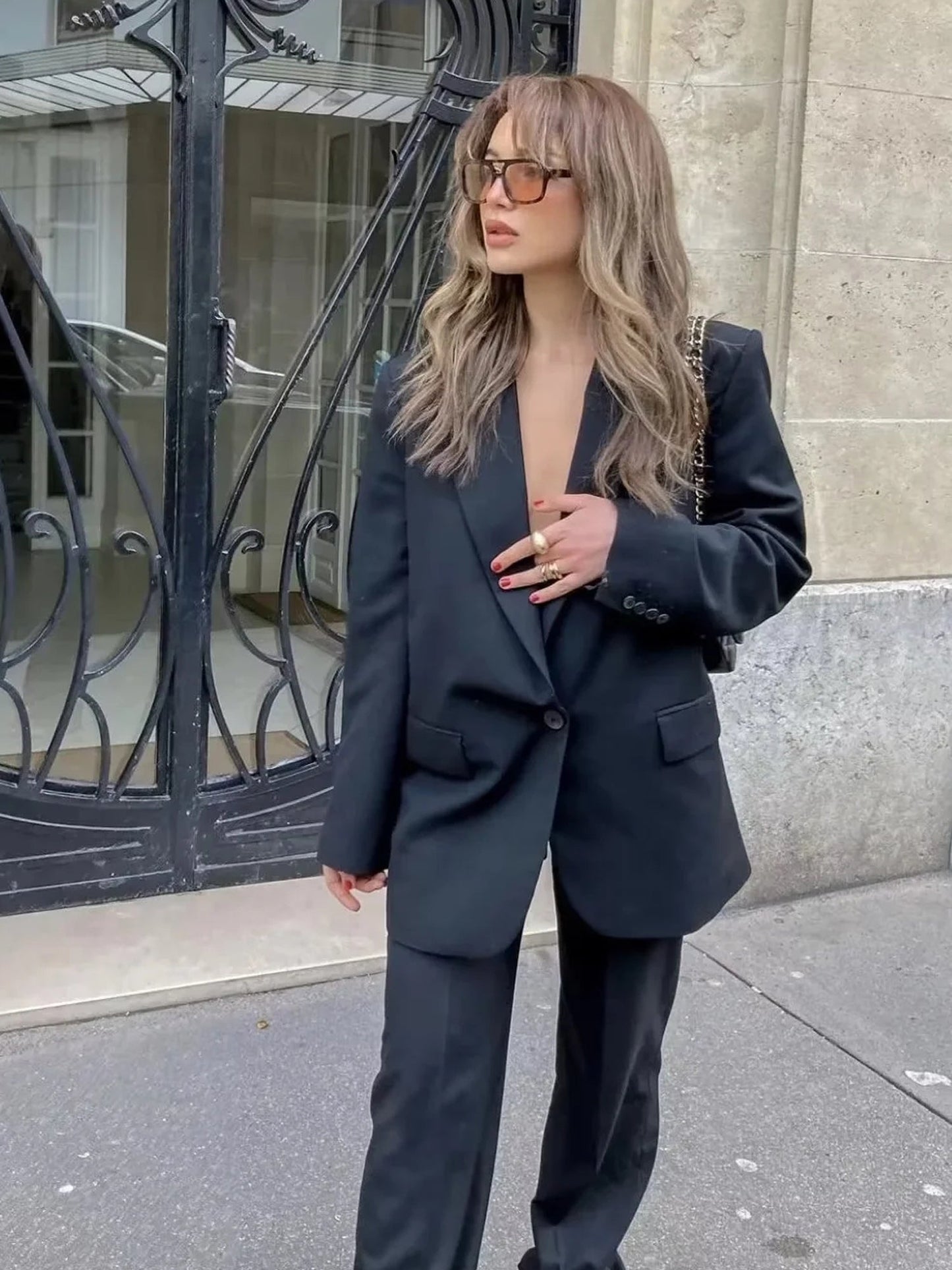 Dames Minimalistische Oversized Blazer – Camille