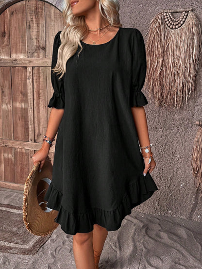 Elegante Midi Jurk met Buikomslag – Elise