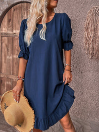Elegante Midi Jurk met Buikomslag – Elise