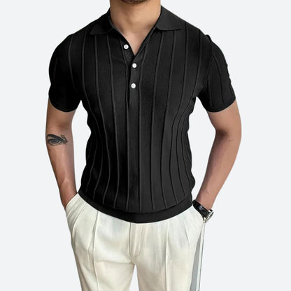 Poloshirt met Hoge Stretch V-Hals voor Heren - Victor