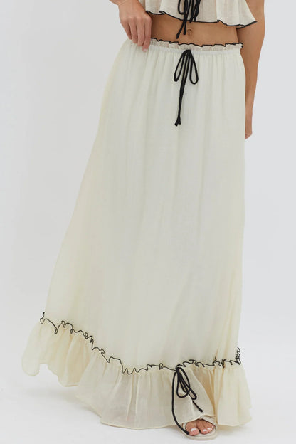 Tweedelige zomer set maxi rok en crop top – Amaya