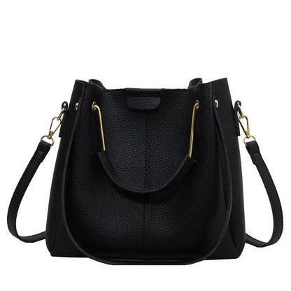 Elegante vegan tote bag met gouden details – Marelia