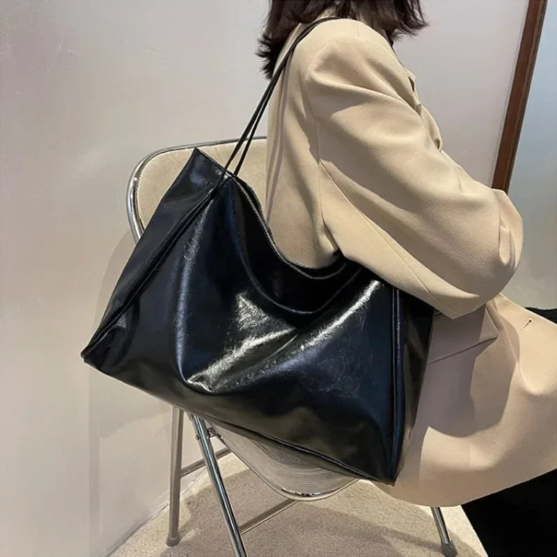PU leren tote bag met ruimte voor dames – Mirella