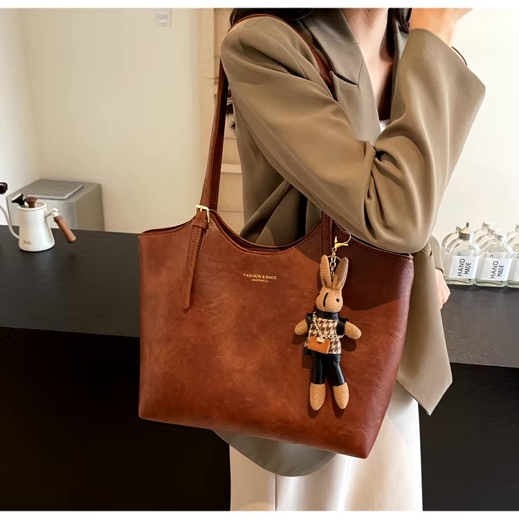 Vintage vegan tote bag met charme voor dames – Elvyna