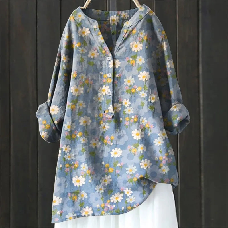 Damesblouse met bloemenprint en elegant ontwerp – Liora