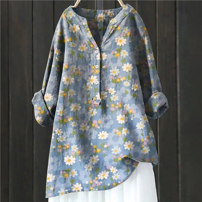 Damesblouse met bloemenprint en elegant ontwerp – Liora