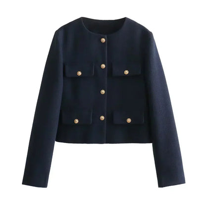 Elegante dames blazer met metalen knopen – Sophia