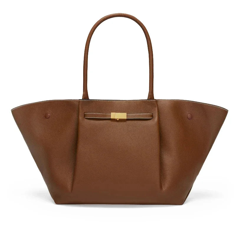 Leren tote bag voor dames met laptopvak – Arvella