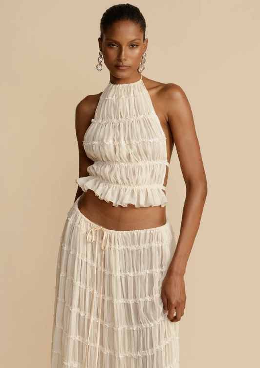 Boho dames zomer set met top en rok – Soléna