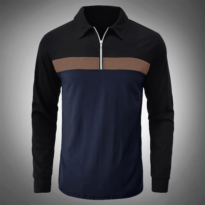 Polo Shirt Lange Mouwen Colorblock Heren – Jesse