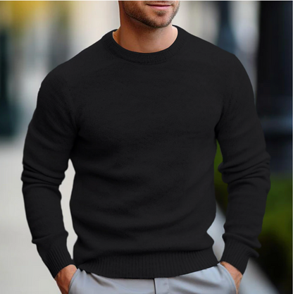 Casual heren sweater met ronde hals en comfortabele pasvorm – Lars