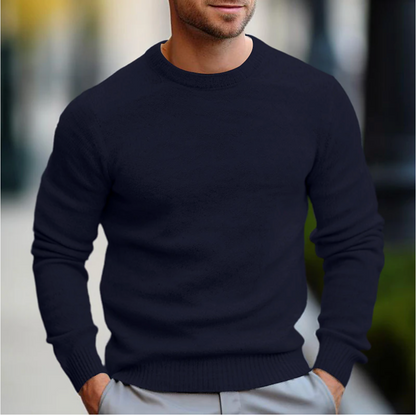 Casual heren sweater met ronde hals en comfortabele pasvorm – Lars