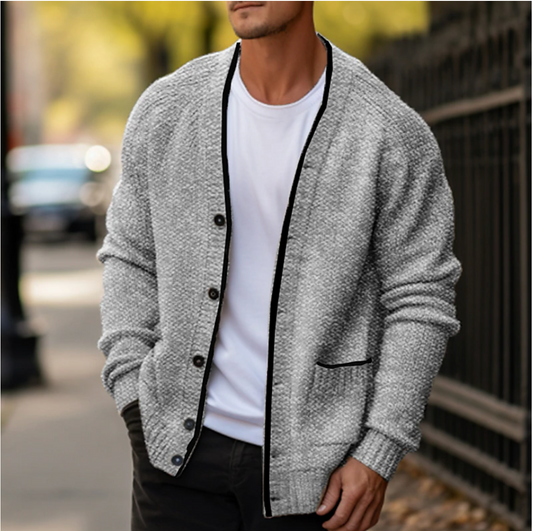 Warme gebreide cardigan voor herfst en winter – Gary