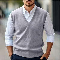 V-hals Mouwloze Sweater voor Comfort en Stijl - Jeroen