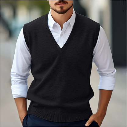 V-hals Mouwloze Sweater voor Comfort en Stijl - Jeroen