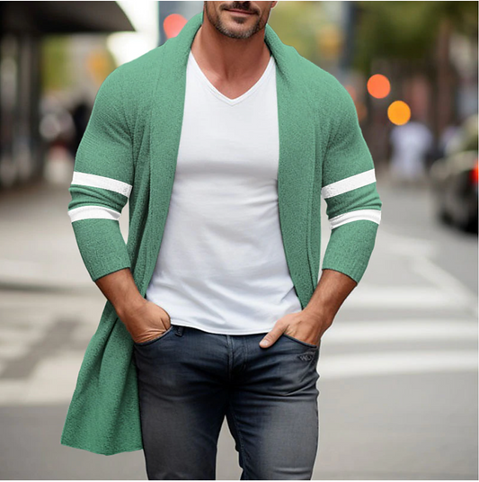 Lange gebreide cardigan voor heren – Tony
