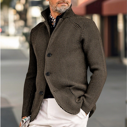 Gebreide cardigan met knopen voor heren – Andrew