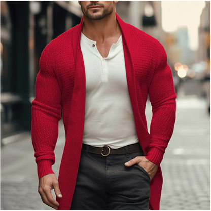 Gebreid heren vest met open design – Victor