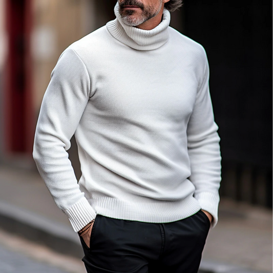 Heren coltrui winter gebreid slim fit – Thomas