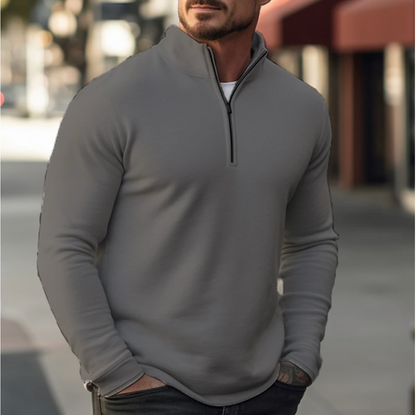 Heren zip-up sweater voor comfort en stijl – Thomas