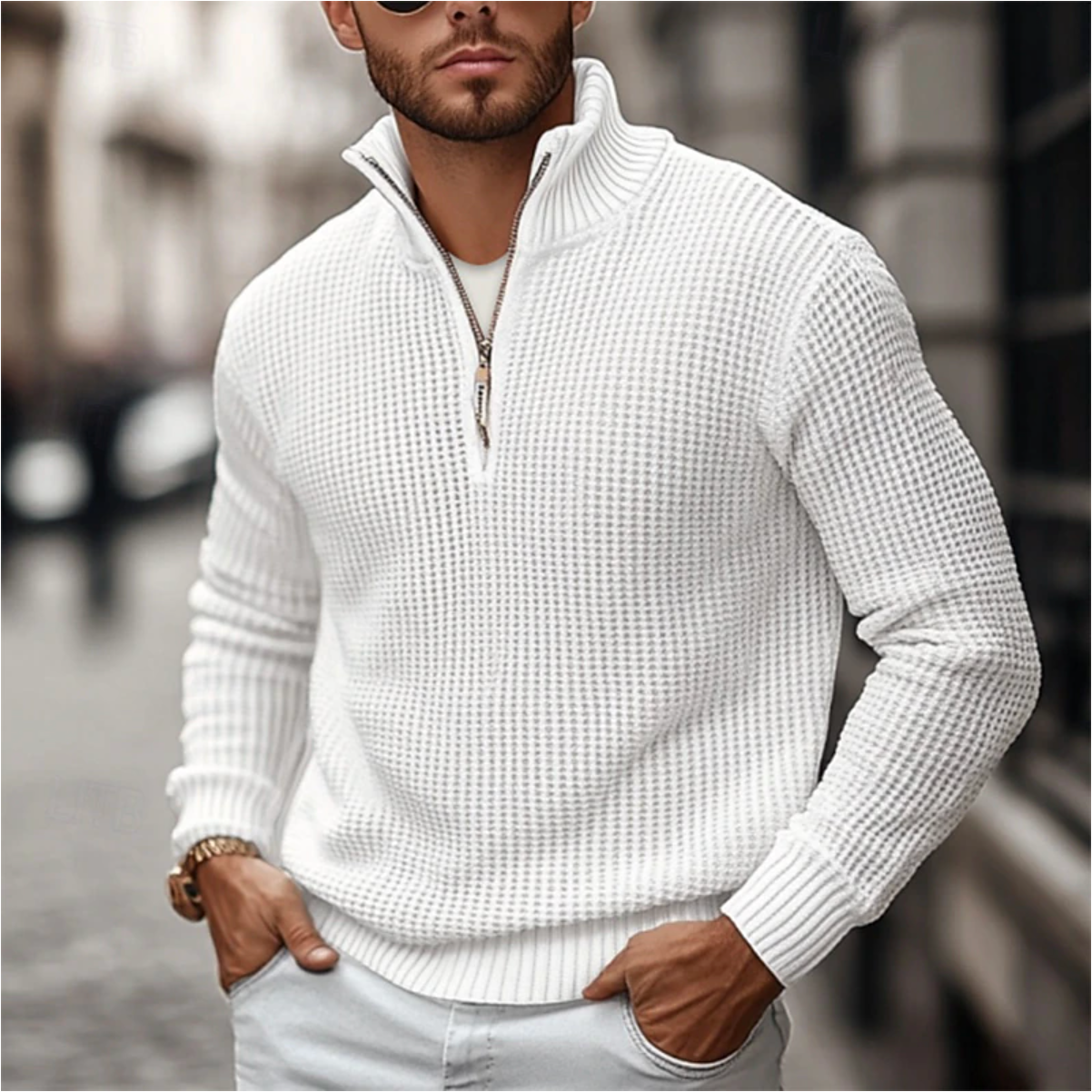 Heren Zip-up Trui Katoenmix Lichtgewicht Comfort – Lars