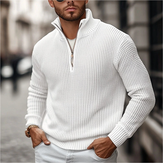 Heren Zip-up Trui Katoenmix Lichtgewicht Comfort – Lars