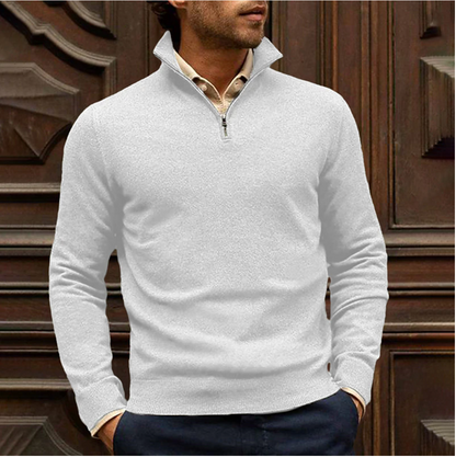 Heren zip-up sweater met comfortabele pasvorm – Lars