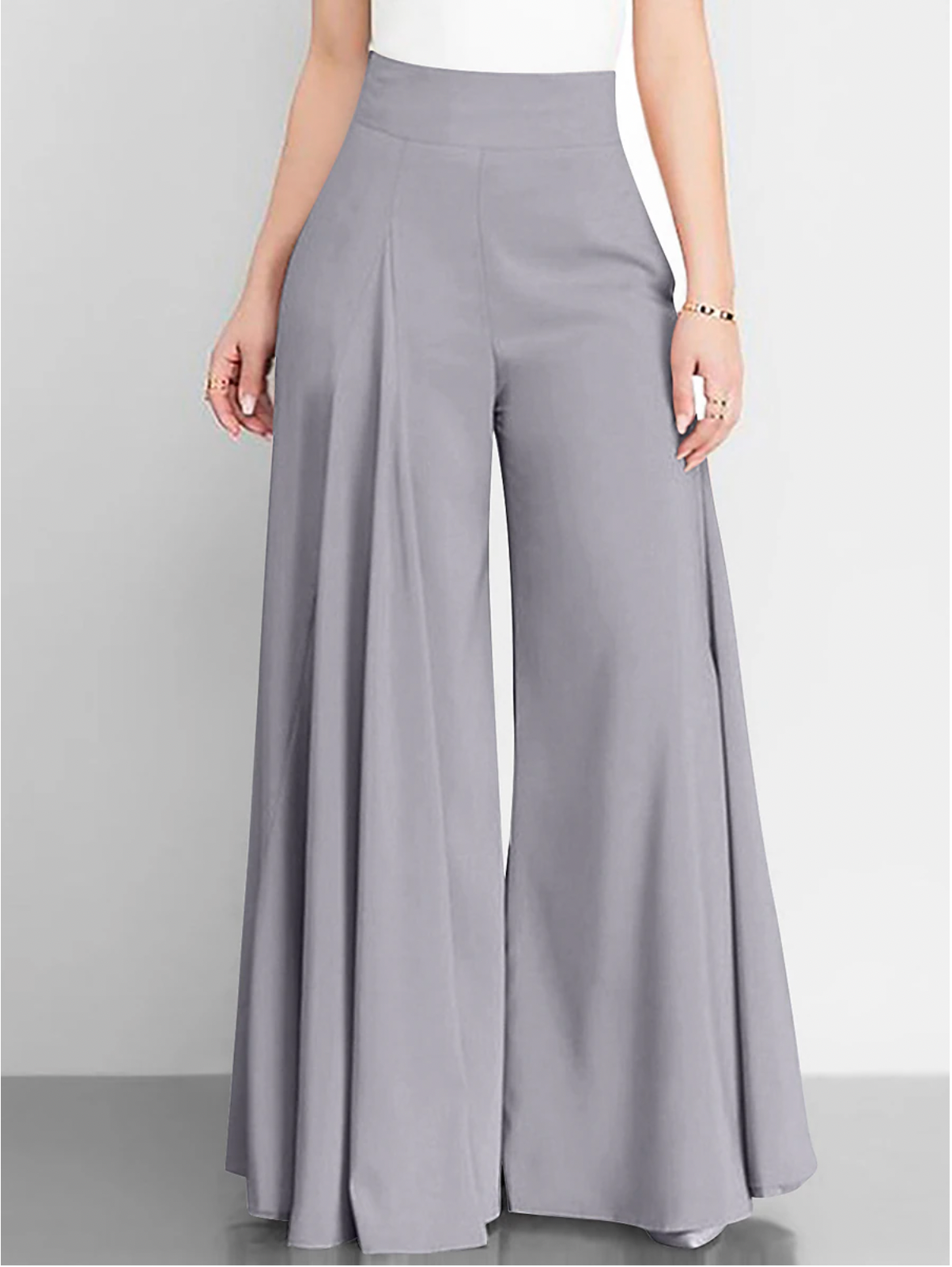 Elegante high-waisted wijde broek voor dames – Isabelle
