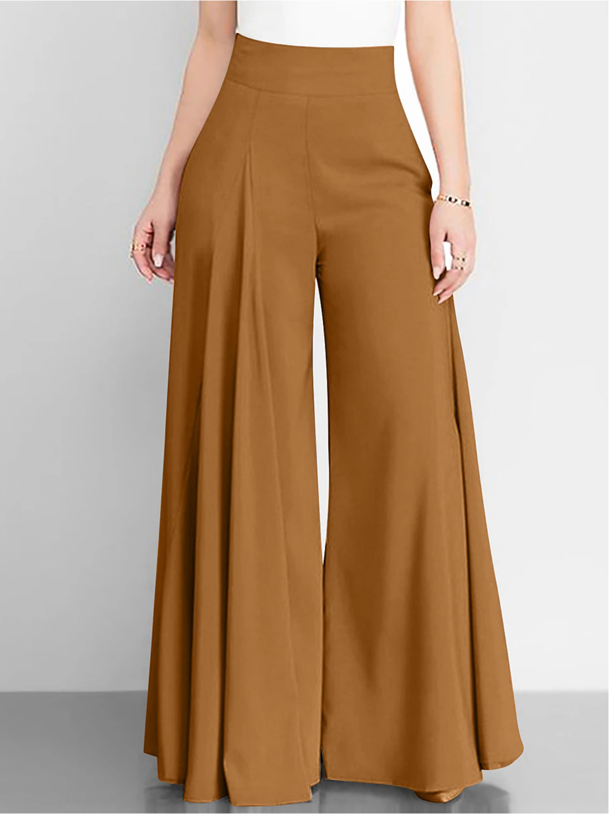 Elegante high-waisted wijde broek voor dames – Isabelle