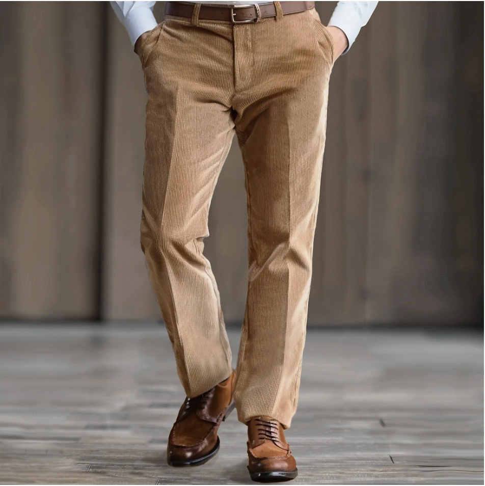 Heren corduroy broek voor winter stijl en comfort – Lars