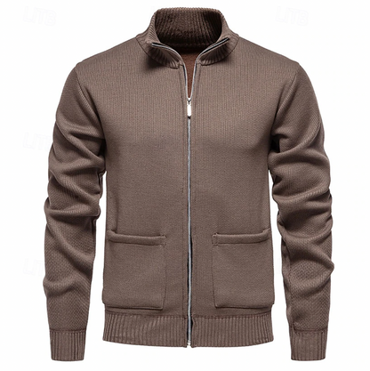 Kasjmier heren cardigan met ritssluiting – Laurent