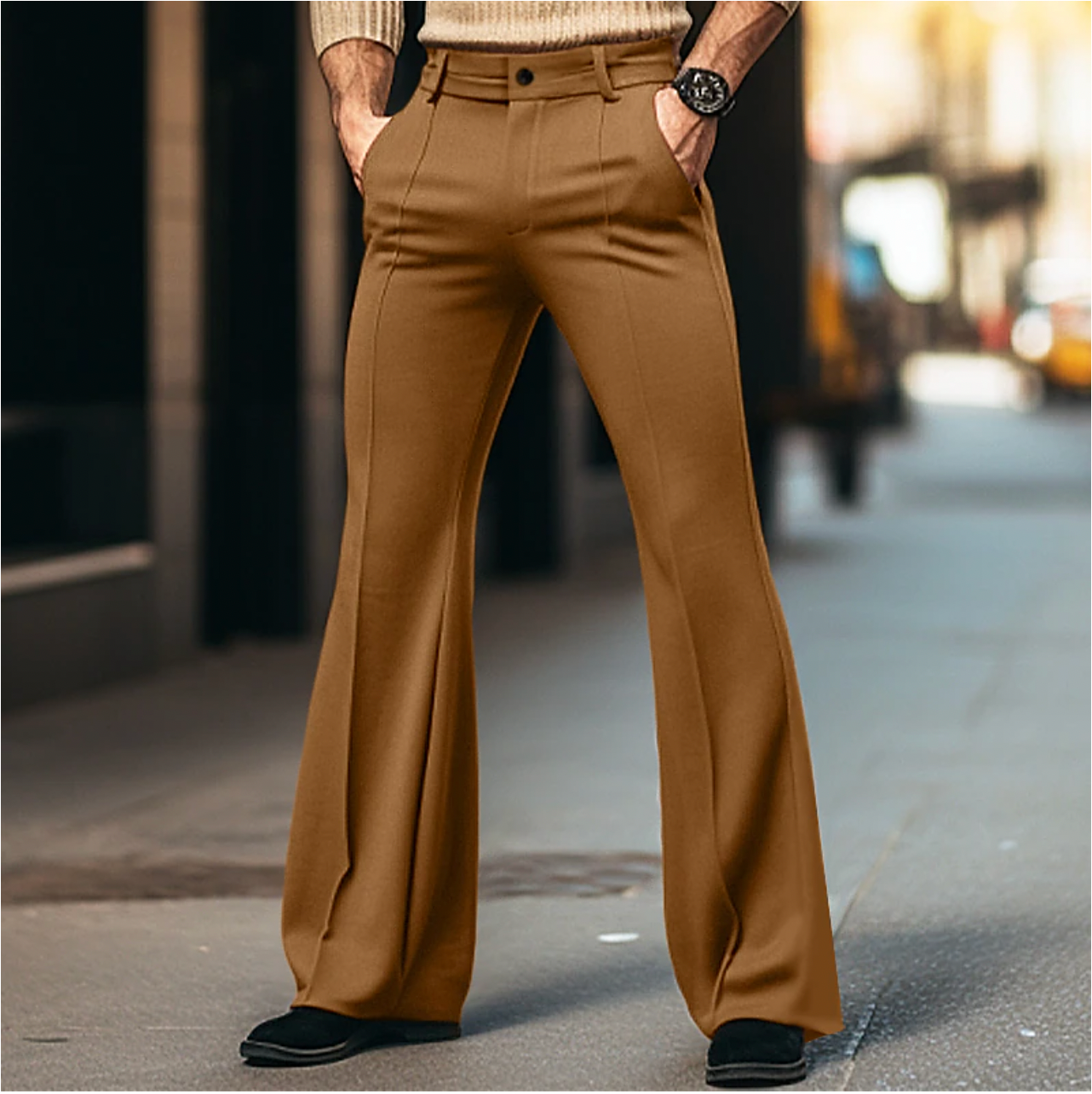 Heren Tailored Wijde Pantalons – Liam