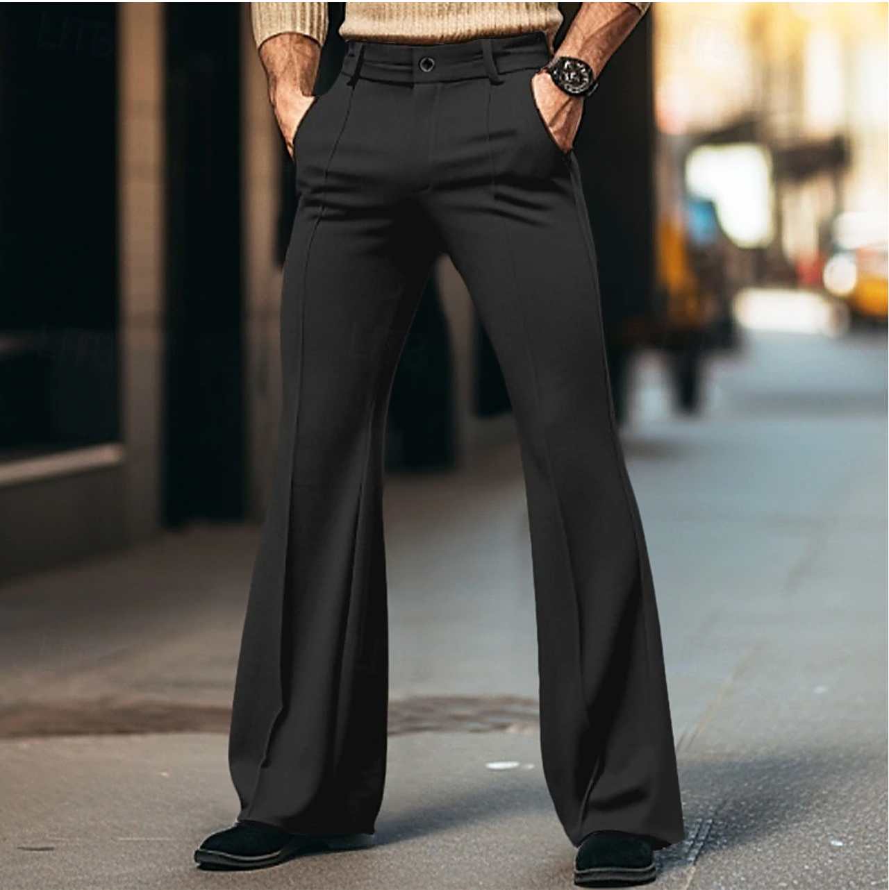Heren Tailored Wijde Pantalons – Liam