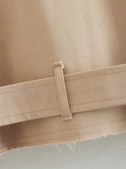 Stijlvolle cropped trenchcoat voor dames – Evelien