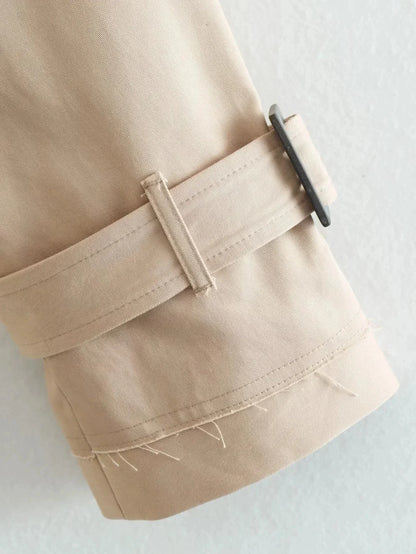 Stijlvolle cropped trenchcoat voor dames – Evelien